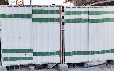green white fencing panel dubai construction