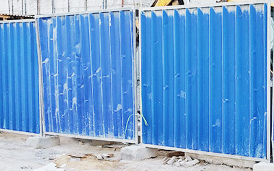 blue strong fencing panel abu dhabi hoarding panels
