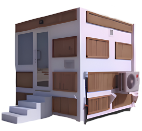 Green Prefab ACP Security Guard Cabin