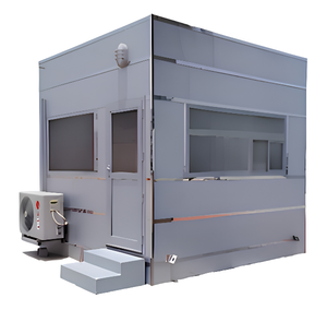 Green Prefab Executive Security Cabin with Premium Wood Cladding